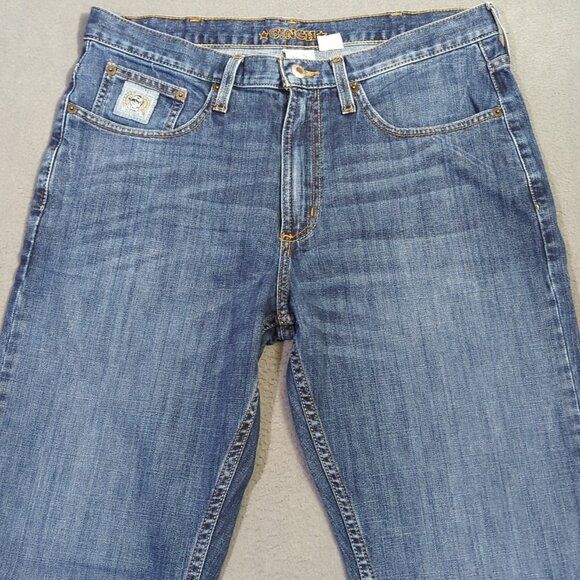 Cinch Jeans Men's 33x32 Blue Western Denim Silver Label Slim Straight Cowboy - Picture 4 of 11